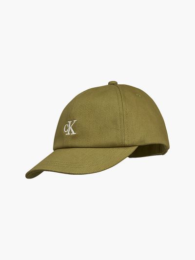 Calvin Klein Táskák & Kiegészítők HU098022 | Calvin Klein Cotton Twill Fiu Sapka Olivazöld / Khaki